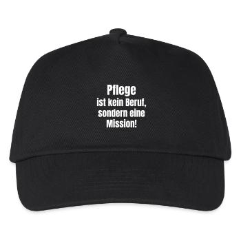Pflege ist kein Beruf, sondern eine Mission! - Kinder Basecap - Schwarz - Vorne