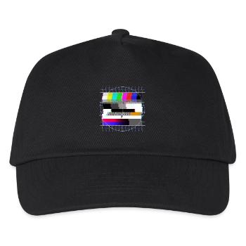 Tube TV test pattern - distorted - 80s - Kids’ Baseball Cap - black - Front