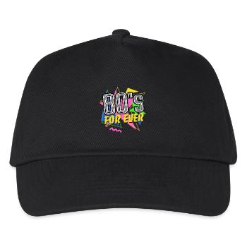 80s For Ever - 80s - Colorful + Crazy - Kids’ Baseball Cap - black - Front