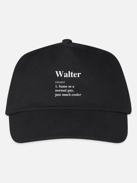 Walter Definition Cooler Name Spruch Geschenk - Kinder Basecap - Schwarz