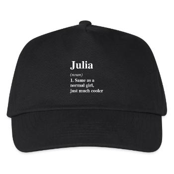 Julia Definition Cooler Name Spruch Geschenk - Kinder Basecap - Schwarz - Vorne
