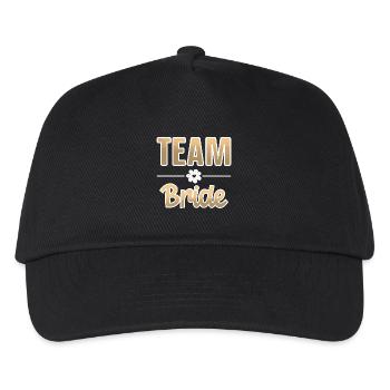 Team Braut JGA Junggesellin - Kinder Basecap - Schwarz - Vorne