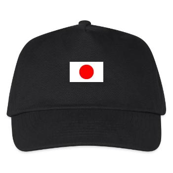 FLAGGE. JAPAN. JAPAN. ASIEN. ASIATISCH. SPORT - Kinder Basecap - Schwarz - Vorne