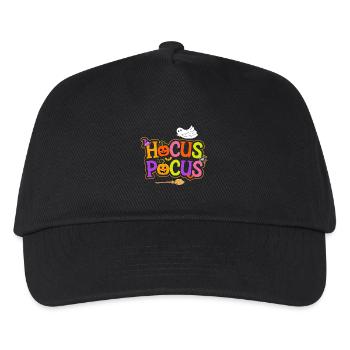 Halloween Hokus Pokus Zaubern Hexe Geist Kürbis - Kinder Basecap - Schwarz - Vorne