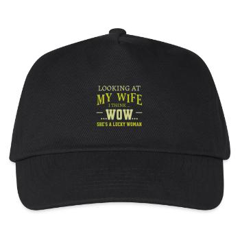 En regardant ma femme, je me dis WOW, c’est une femme chanceuse - Casquette de baseball Enfant - noir - Devant