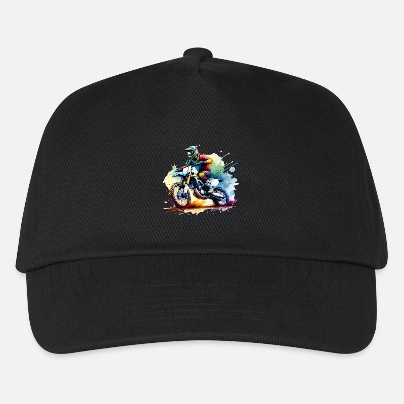 Motocross - Kinder Basecap - Schwarz