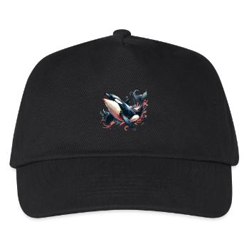 Orca Killer Whale - Kids’ Baseball Cap - black - Front