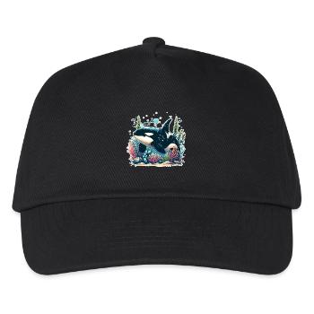 Orca Killer Whale - Kids’ Baseball Cap - black - Front