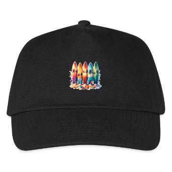 Surfing Surfers - Kids’ Baseball Cap - black - Front