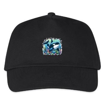 Orca Killer Whale - Kids’ Baseball Cap - black - Front