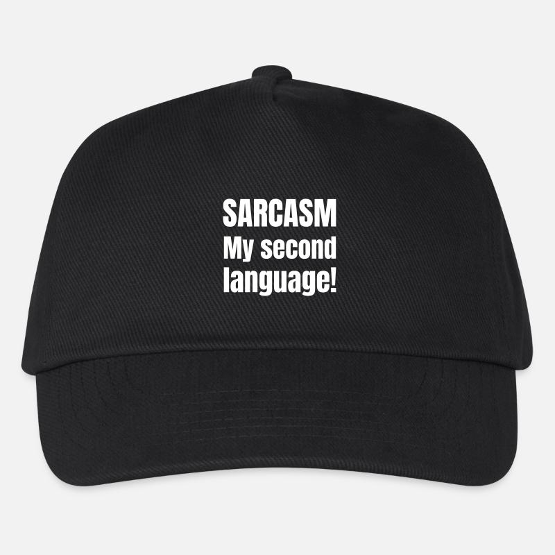 Sarcasm my second language - Kids’ Baseball Cap - black