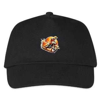 Motocross - Kinder Basecap - Schwarz - Vorne