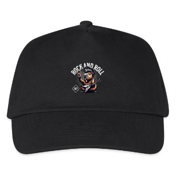 Rock and Roll Capybara - Kinder Basecap - Schwarz - Vorne