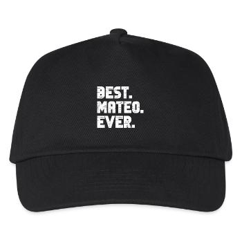 Best Mateo Ever Retro Geschenk Spruch Geburtstag - Kinder Basecap - Schwarz - Vorne