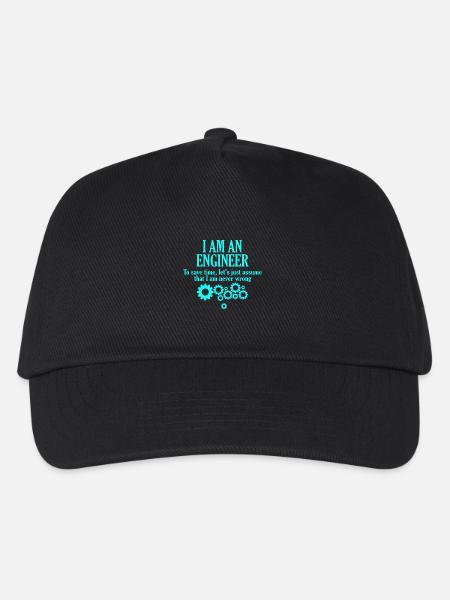 Ich bin ein Ingenieur-T-Shirt - Kinder Basecap - Schwarz