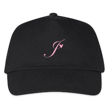 Monogram J Heart Vine - Kids’ Baseball Cap - black - Front