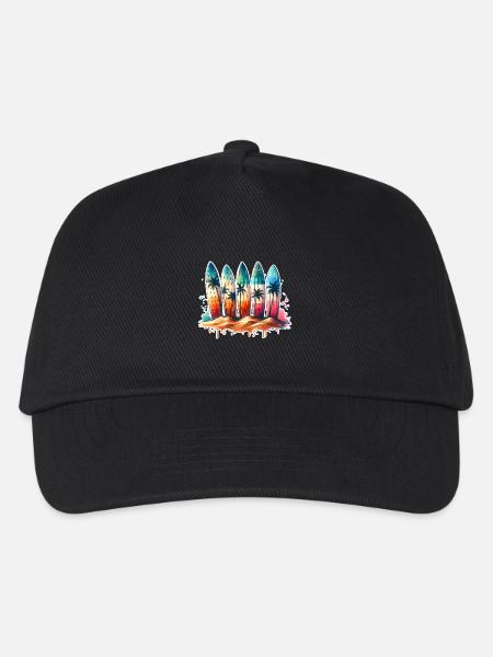 Surfen Surfer - Kinder Basecap - Schwarz
