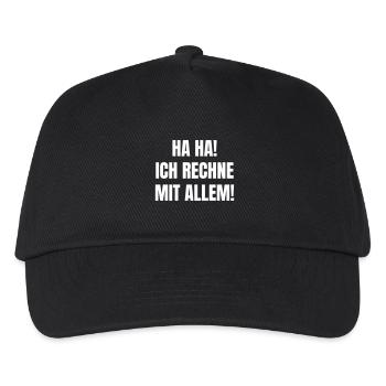 Ich rechne mit allem als Mathelehrer - Kinder Basecap - Schwarz - Vorne