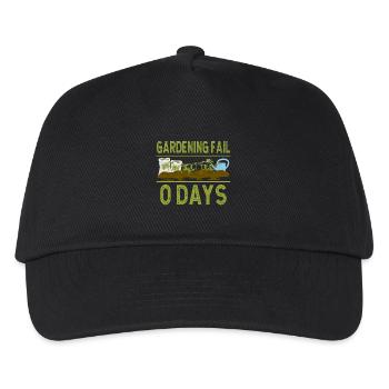 Gardening Fail Plant Lover 0 Days Gardener - Kinder Basecap - Schwarz - Vorne