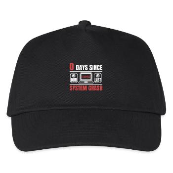 Technical Support 0 Days Since Our Last PC Crash - Kids’ Baseball Cap - black - Front