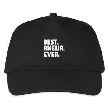 Best Amelia Ever Retro Geschenk Spruch Geburtstag - Kinder Basecap - Schwarz - Vorne