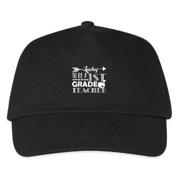 Lucky To Be A 1st Grade Teacher - Kids’ Baseball Cap - black - Front