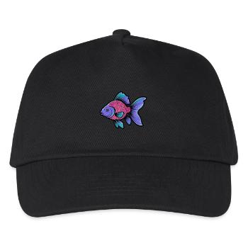 Goldfische Aquaristik Aquarium - Kinder Basecap - Schwarz - Vorne