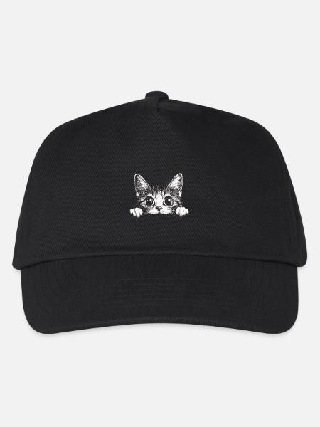 Katze - Kinder Basecap - Schwarz