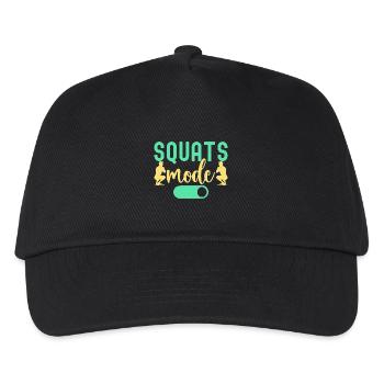 Fitness Fanatics Squats Mode On Calisthenics Gym - Kinder Basecap - Schwarz - Vorne