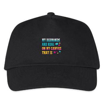 Diamond Painting Artist Real On My Canvas Diamond - Kids’ Baseball Cap - black - Front