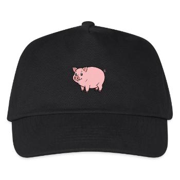Animal Cartoon Pig - Kids’ Baseball Cap - black - Front