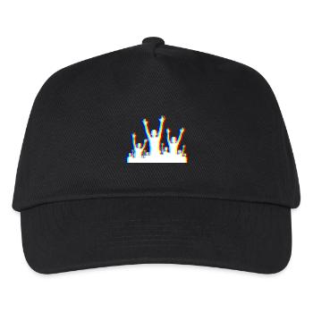 Glitch Party – Festival Style - Kinder Basecap - Schwarz - Vorne