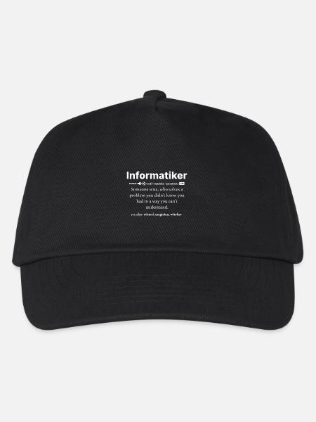 IT Informatik Informatiker Computerarbeit Geschenk - Kinder Basecap - Schwarz
