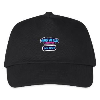 Früher war alles leichter, ich auch - Lustig - Kinder Basecap - Schwarz - Vorne