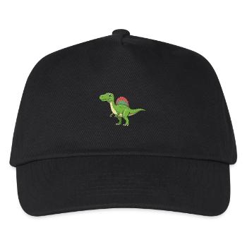 Dino Cartoon Spinosaurus - Kinder Basecap - Schwarz - Vorne