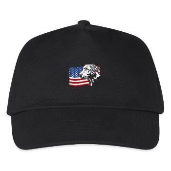 Curly Coated Retriever US America Flag Wilsigns - Kids’ Baseball Cap - black - Front