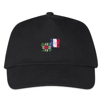 Dominica France Vintage Flag Dominican - Kids’ Baseball Cap - black - Front