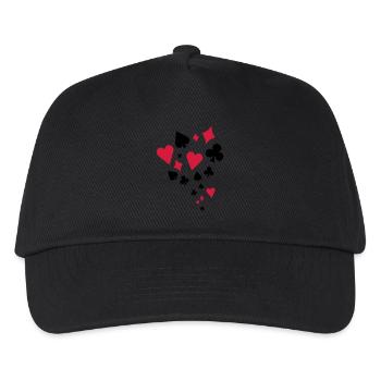 Poker - Kinder Basecap - Schwarz - Vorne