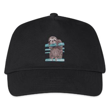 Hey mr sloth - Kinder Basecap - Schwarz - Vorne