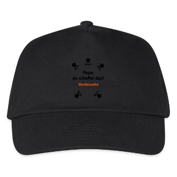 Papa, du schaffst das! - Kinder Basecap - Schwarz - Vorne