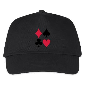 Poker - Kinder Basecap - Schwarz - Vorne