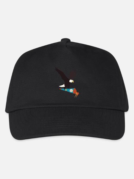Adler_Schultüte_blau - Kinder Basecap - Schwarz