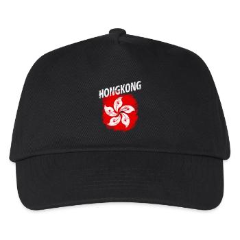 Hongkong - Kinder Basecap - Schwarz - Vorne