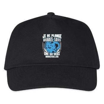 Une ou deux bouteilles - Casquette de baseball Enfant - noir - Devant