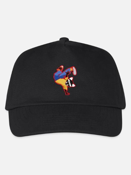 racoon hip hop - Kinder Basecap - Schwarz