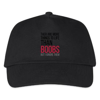 BOOBS - Kids’ Baseball Cap - black - Front
