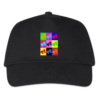 Roller coloré - Casquette de baseball Enfant - noir - Devant