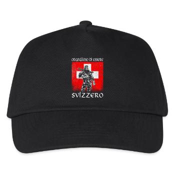 Tell - Svizzero - Orgoglioso - Kinder Basecap - Schwarz - Vorne