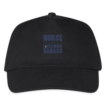 Krankenschwester: Nurse because life saving Badass - Kinder Basecap - Schwarz - Vorne