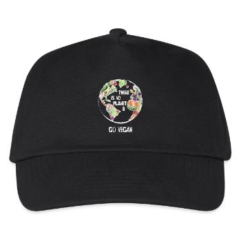 There Is No Planet B, Go Vegan! - Kids’ Baseball Cap - black - Front